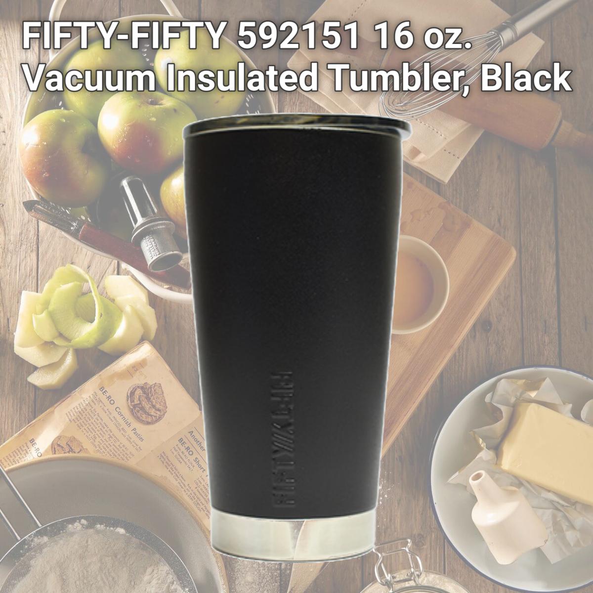 Picture of FIFTY-FIFTY 592151 16 oz. Vacuum Insulated Tumbler, Black