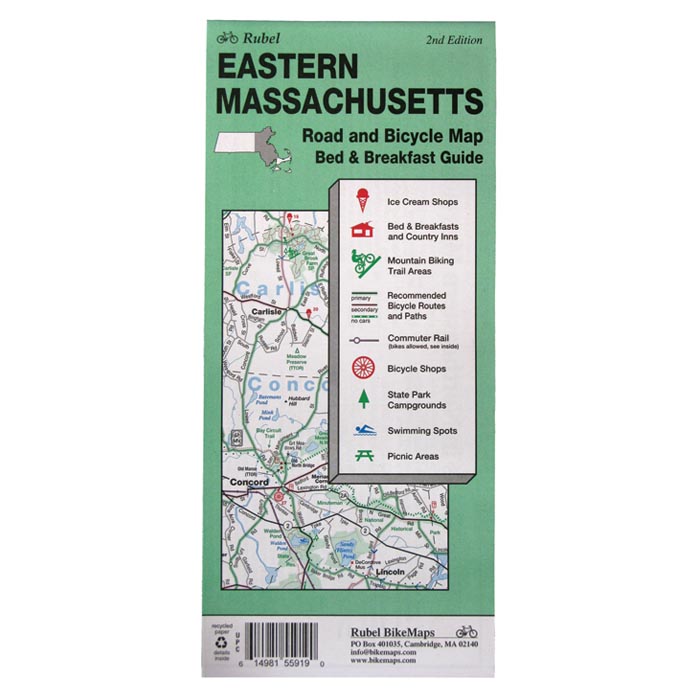 790423 E. Mass Bike Map Biking Guides Book