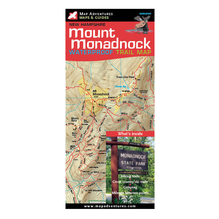 103091 New Hampshire Mount Monadnock Waterproof Trail Map Book