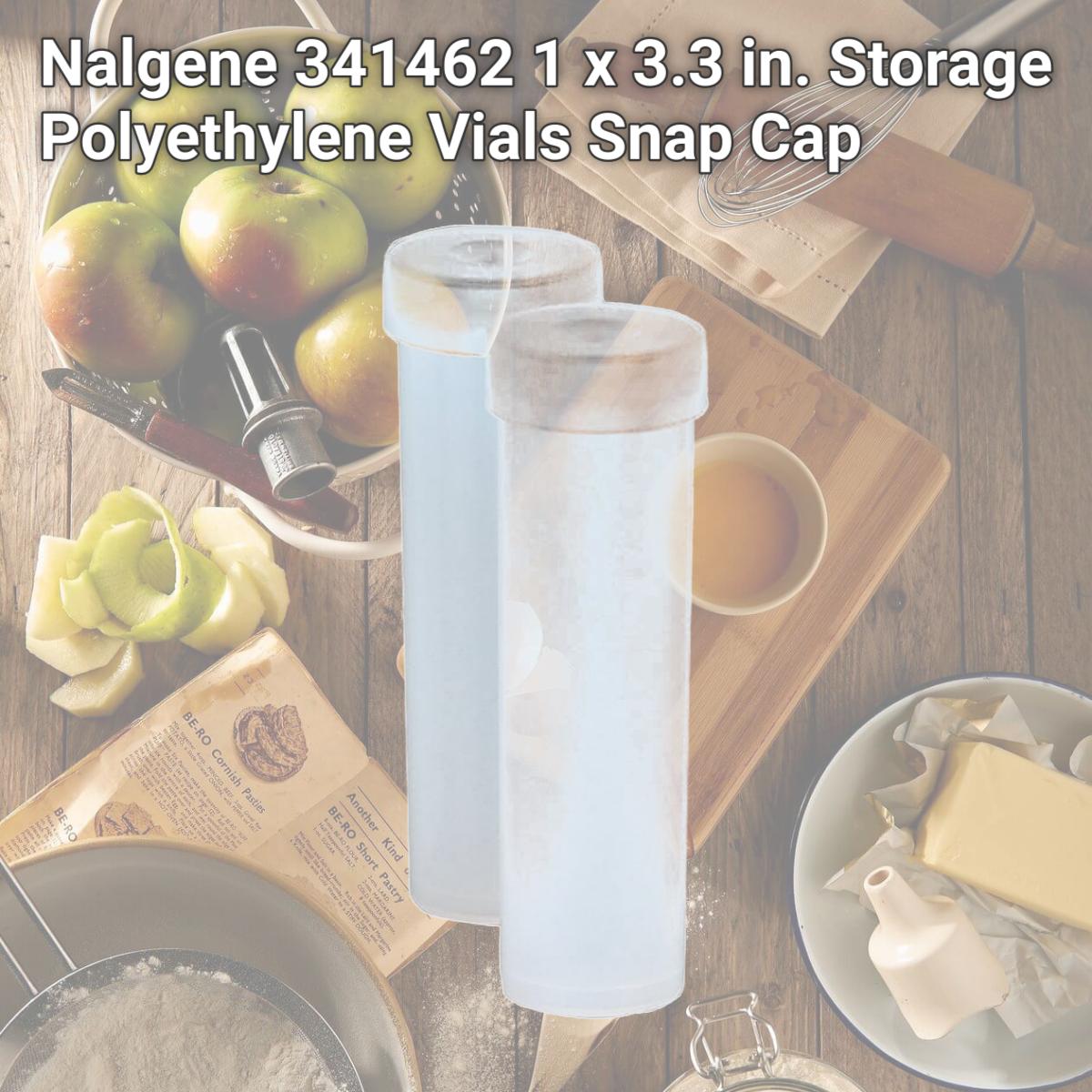 Picture of Nalgene 341462 1 x 3.3 in. Storage Polyethylene Vials Snap Cap