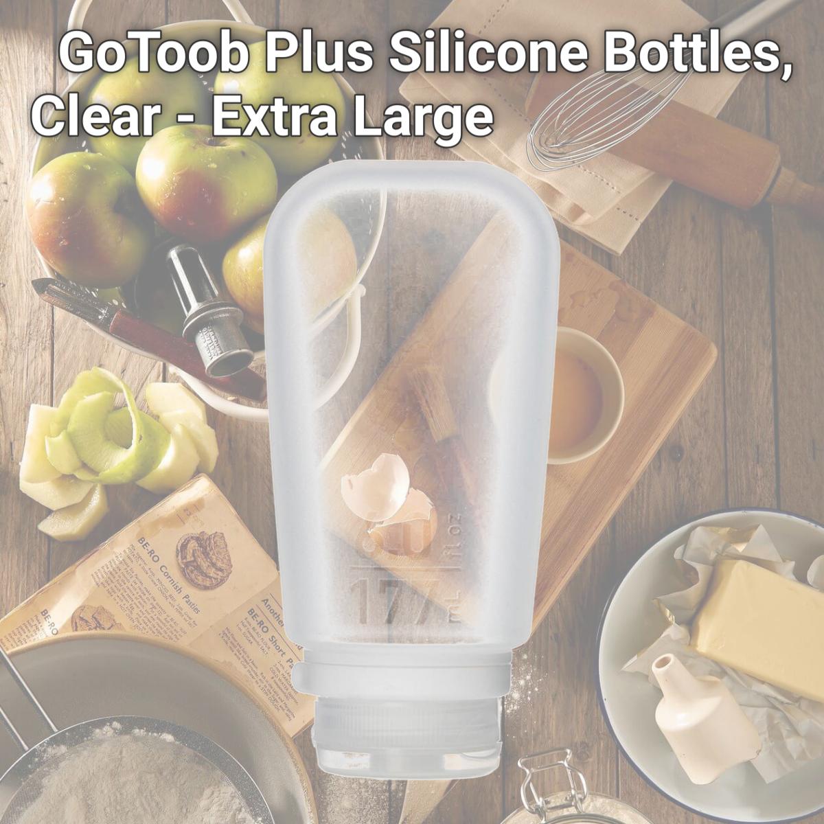 Picture of Humangear 772130 GoToob Plus Silicone Bottles, Clear - Extra Large
