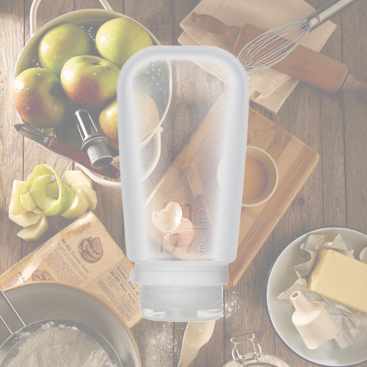 Picture of Humangear 772130 GoToob Plus Silicone Bottles, Clear - Extra Large