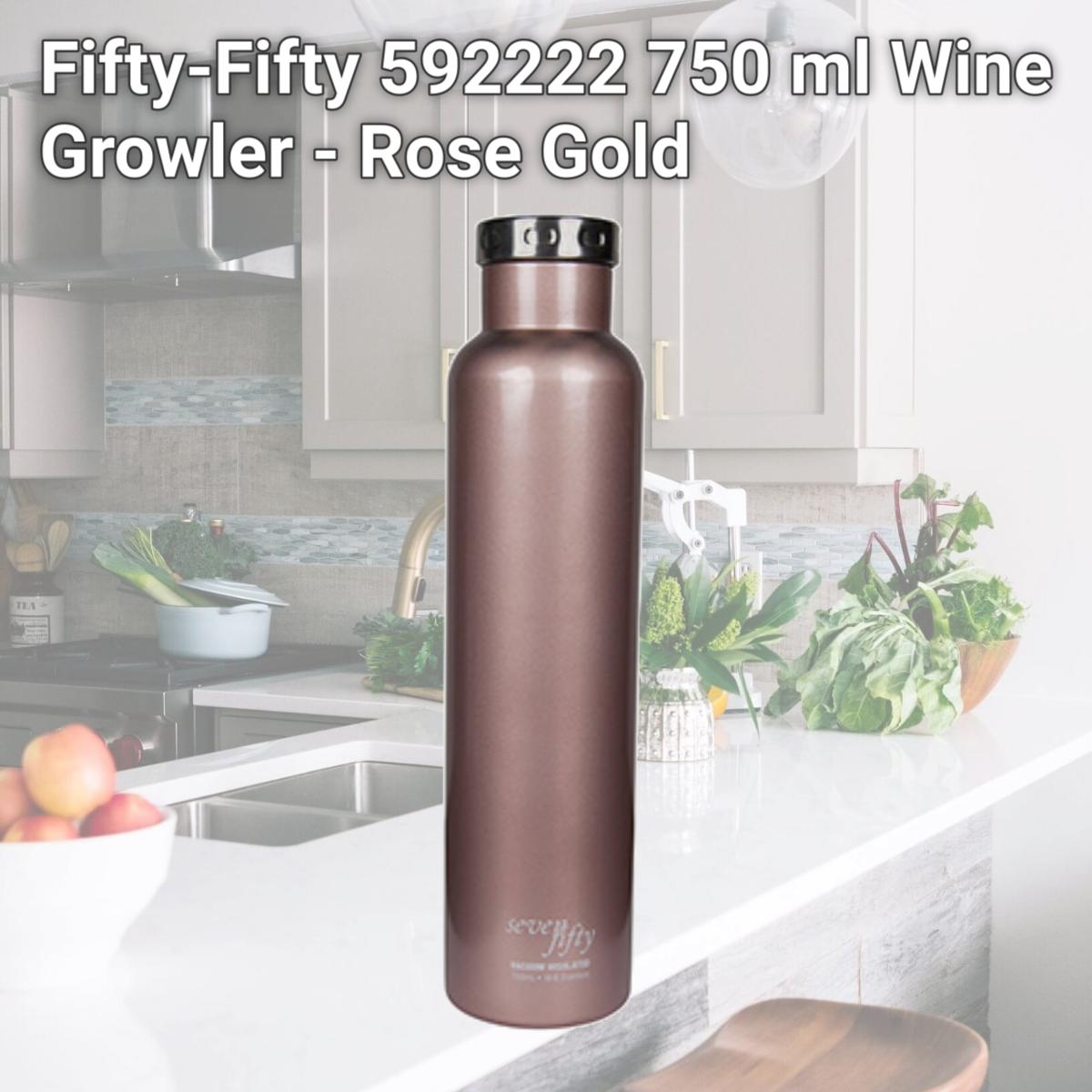 Picture of Fifty-Fifty 592222 750 ml Wine Growler - Rose Gold