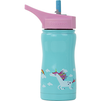 734058 13 Oz Stainless Stell Frost Kids Insulated Bottle - Unicorn
