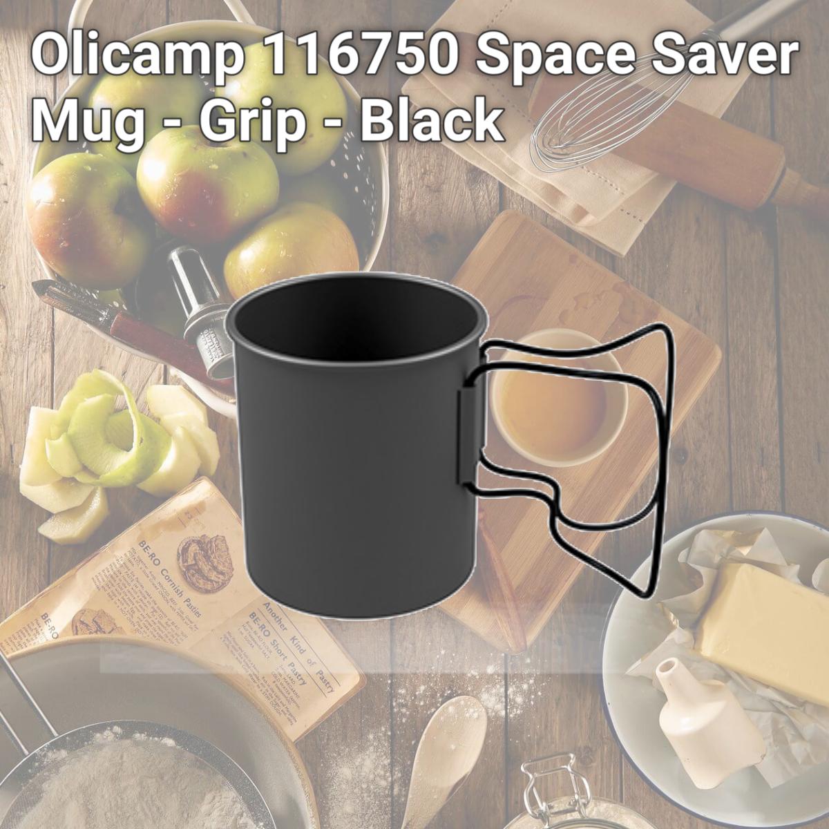 Picture of Olicamp 116750 Space Saver Mug - Grip - Black