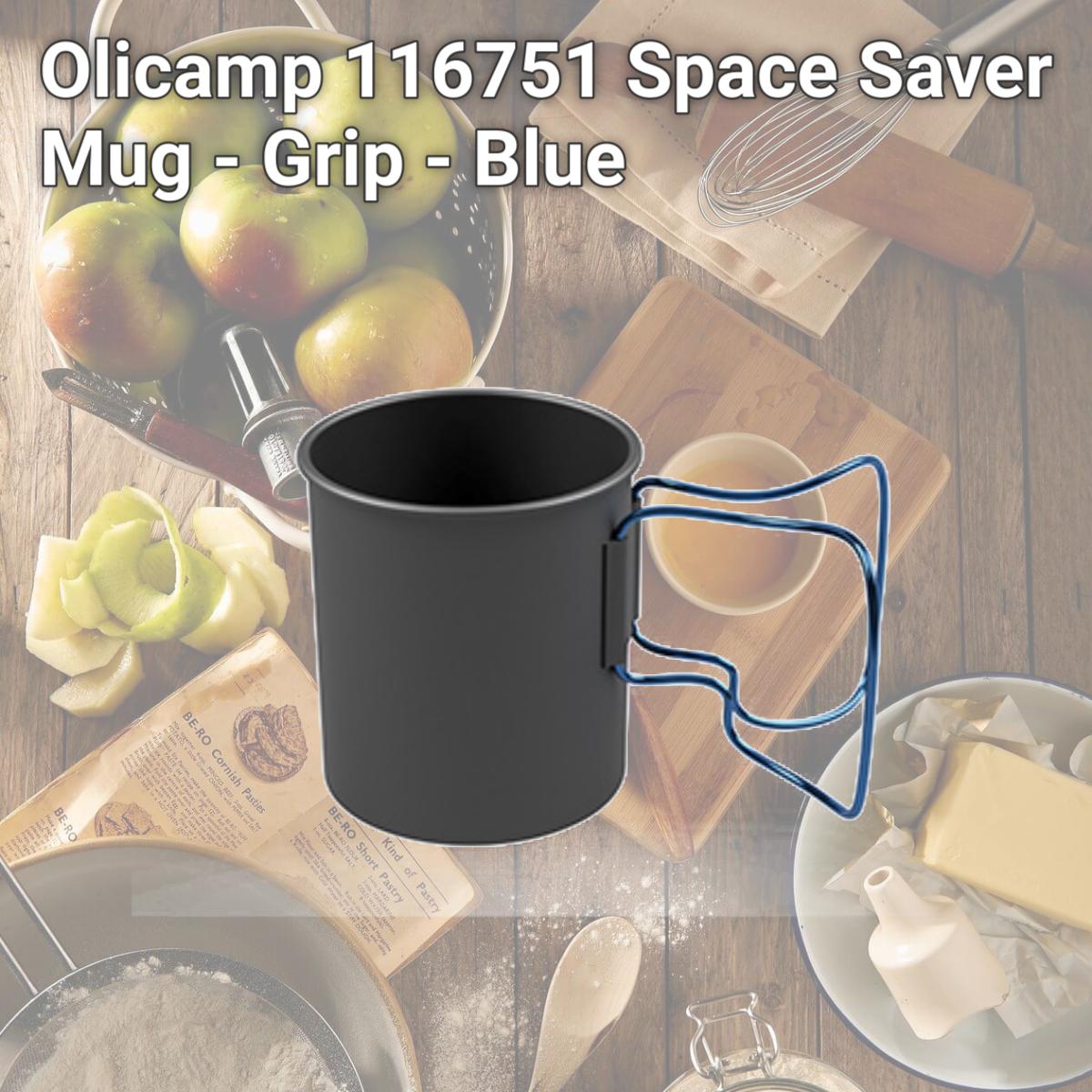 Picture of Olicamp 116751 Space Saver Mug - Grip - Blue
