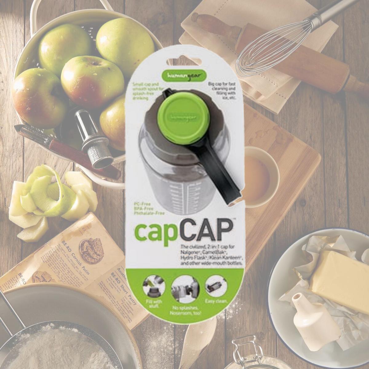 Picture of Humangear 340470 2.0 Capcap Water Bottle, Green & Gray