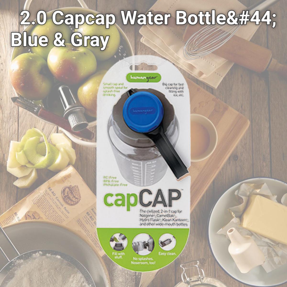 Picture of Humangear 340471 2.0 Capcap Water Bottle, Blue & Gray