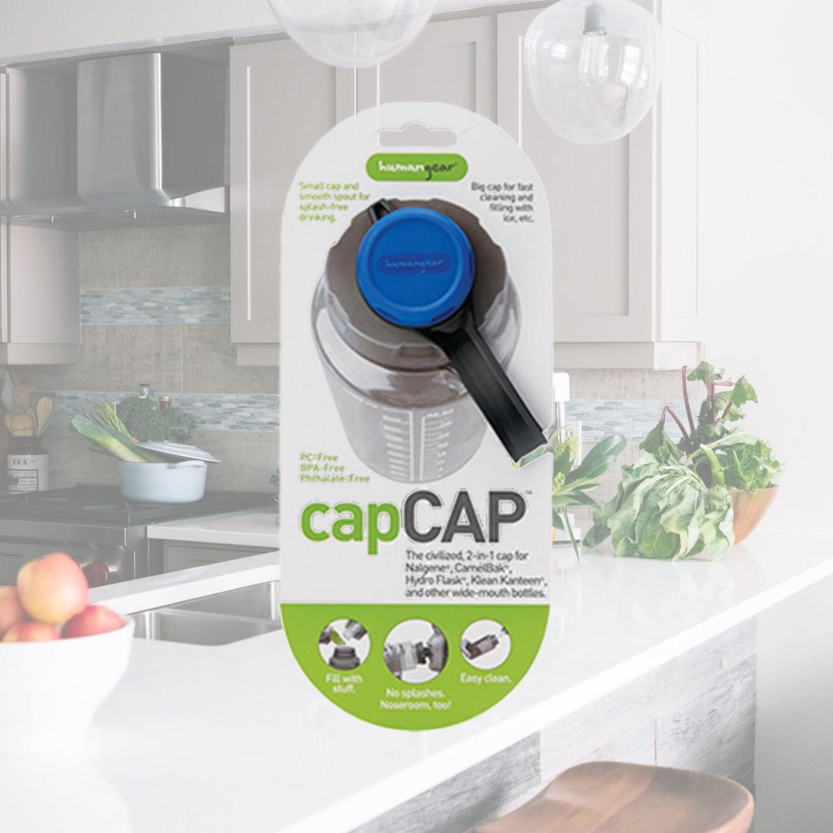 Picture of Humangear 340471 2.0 Capcap Water Bottle, Blue & Gray