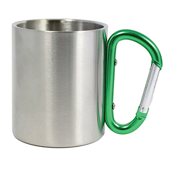 118491 Carabiner Mug, Green - 10 Oz