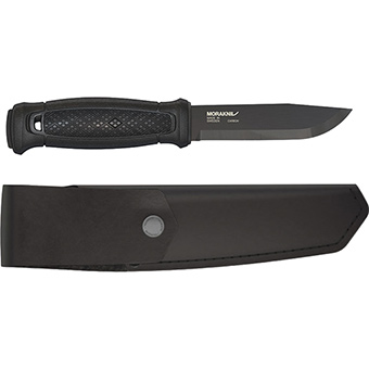 118455 Leather Garberg Black Carbon Knife