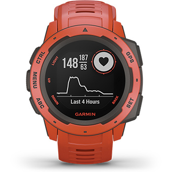 570389 Instinct Gps Watch - Flame Red