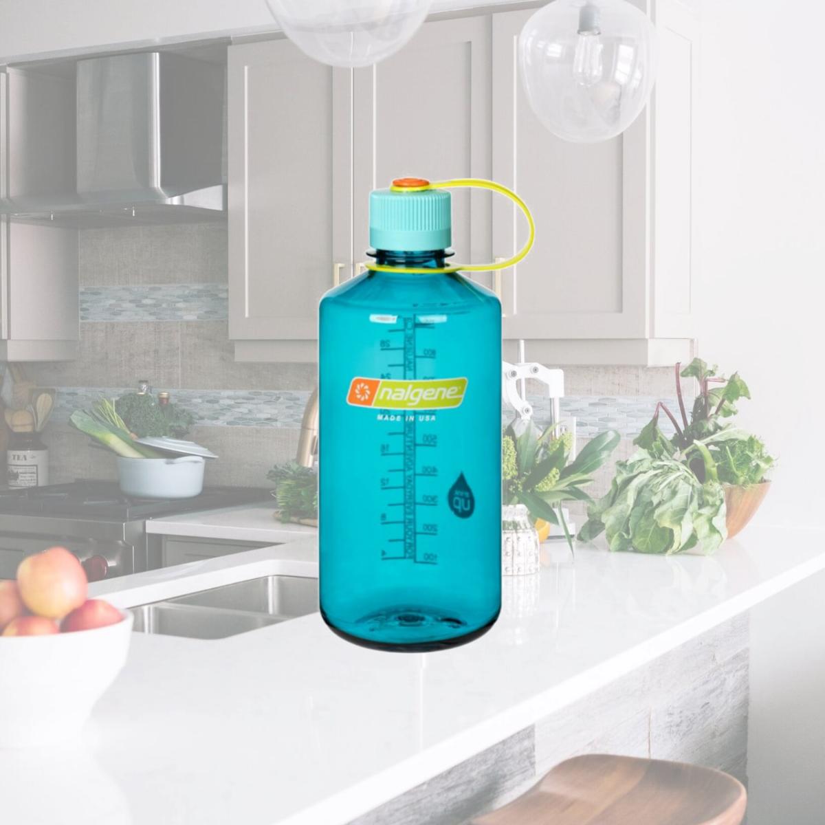 Picture of Nalgene 341966 1 qt. Narrow Mouth Sustain Bottle, Cerulean