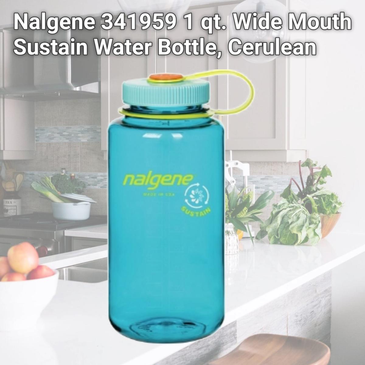 Picture of Nalgene 341959 1 qt. Wide Mouth Sustain Water Bottle, Cerulean
