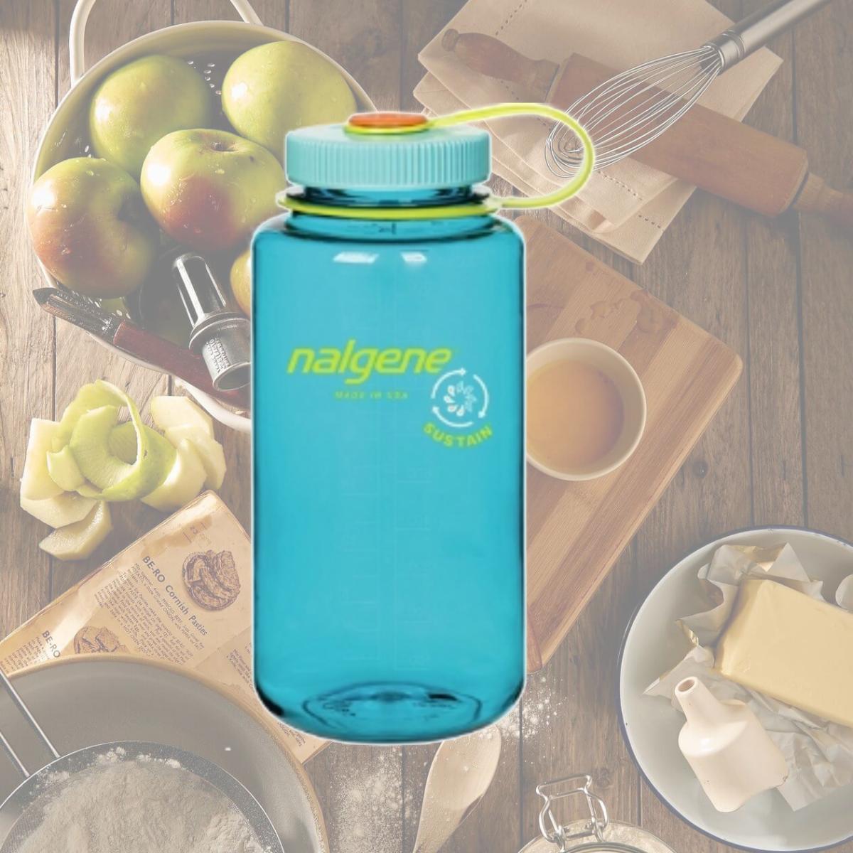 Picture of Nalgene 341959 1 qt. Wide Mouth Sustain Water Bottle, Cerulean