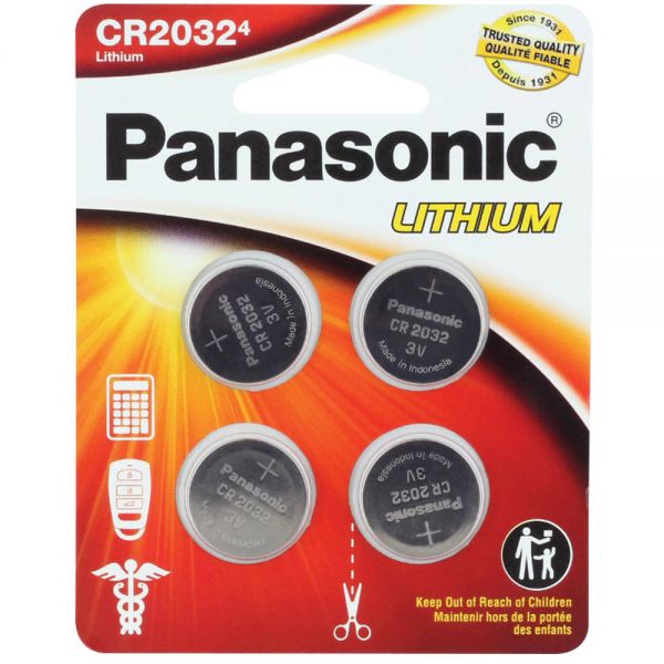 460117 Lithium Cr2032 Coin Cell Battery - Pack of 4