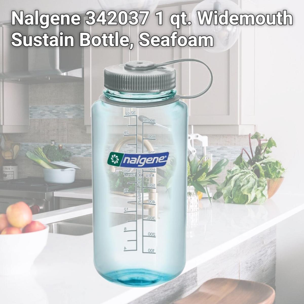Picture of Nalgene 342037 1 qt. Widemouth Sustain Bottle, Seafoam