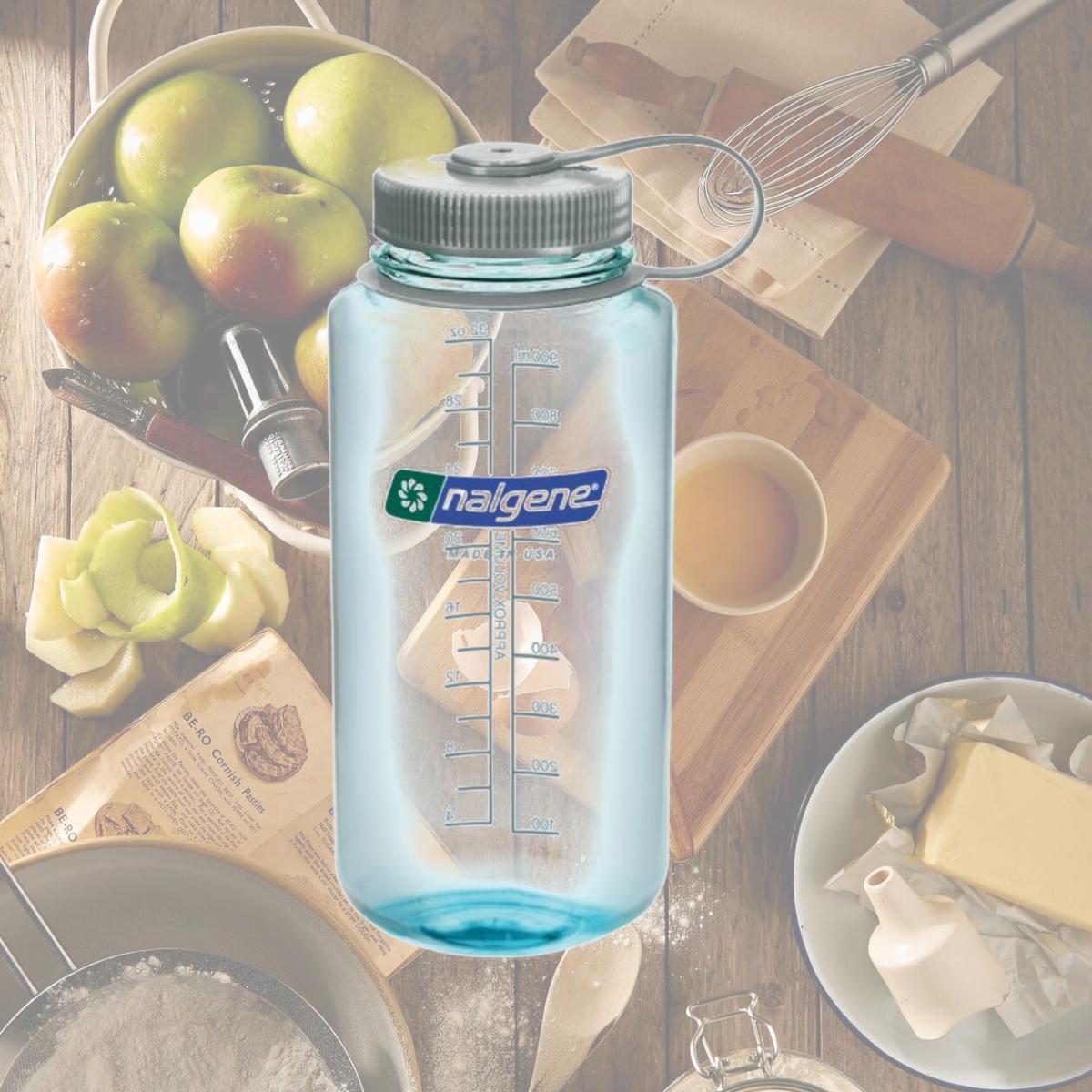Picture of Nalgene 342037 1 qt. Widemouth Sustain Bottle, Seafoam