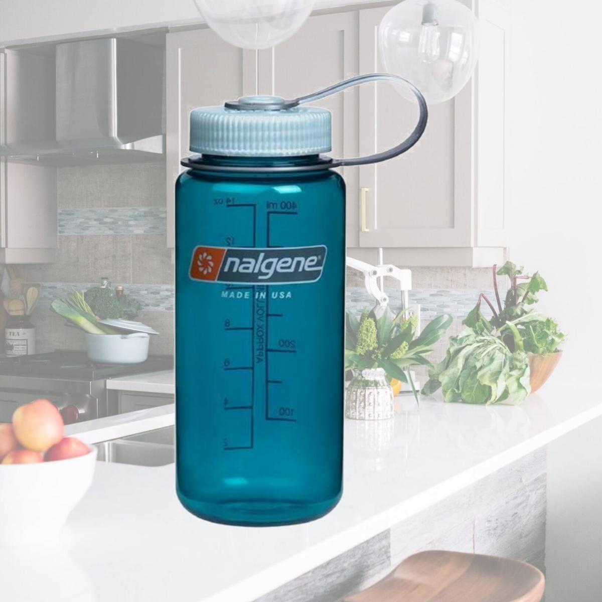 Picture of Nalgene 342701 1 Pint Wide Mouth Sustain Water Bottle, Trout Green