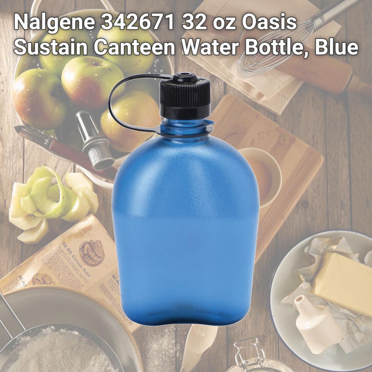 Picture of Nalgene 342671 32 oz Oasis Sustain Canteen Water Bottle, Blue