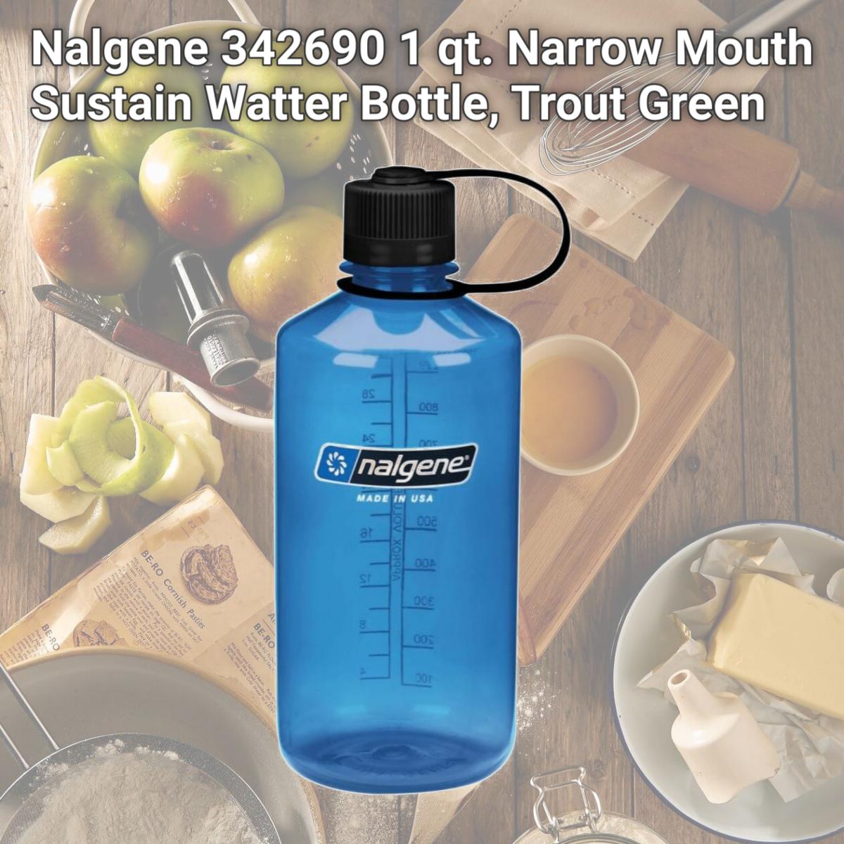 Picture of Nalgene 342690 1 qt. Narrow Mouth Sustain Watter Bottle, Trout Green