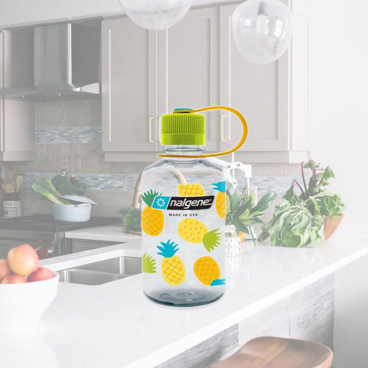 Picture of Nalgene 342785 16 oz Narrow Mouth Fruit Print Sustain Water Bottles - Pineapple