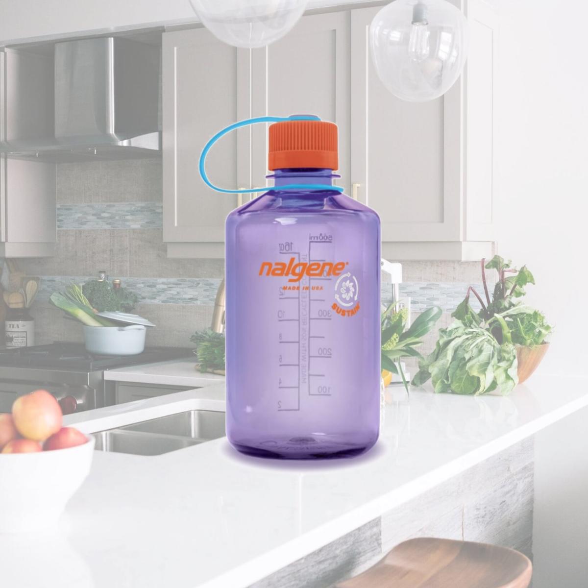 Picture of Nalgene 342776 16 oz 1 Pint Narrow Mouth Sustain Bottle, Amethyst