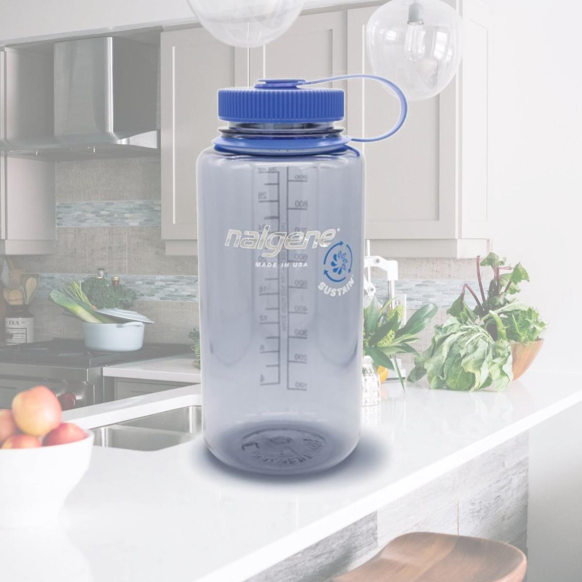 Picture of Nalgene 342036 1 qt. Wide Mouth Sustain Water Bottle, Gray