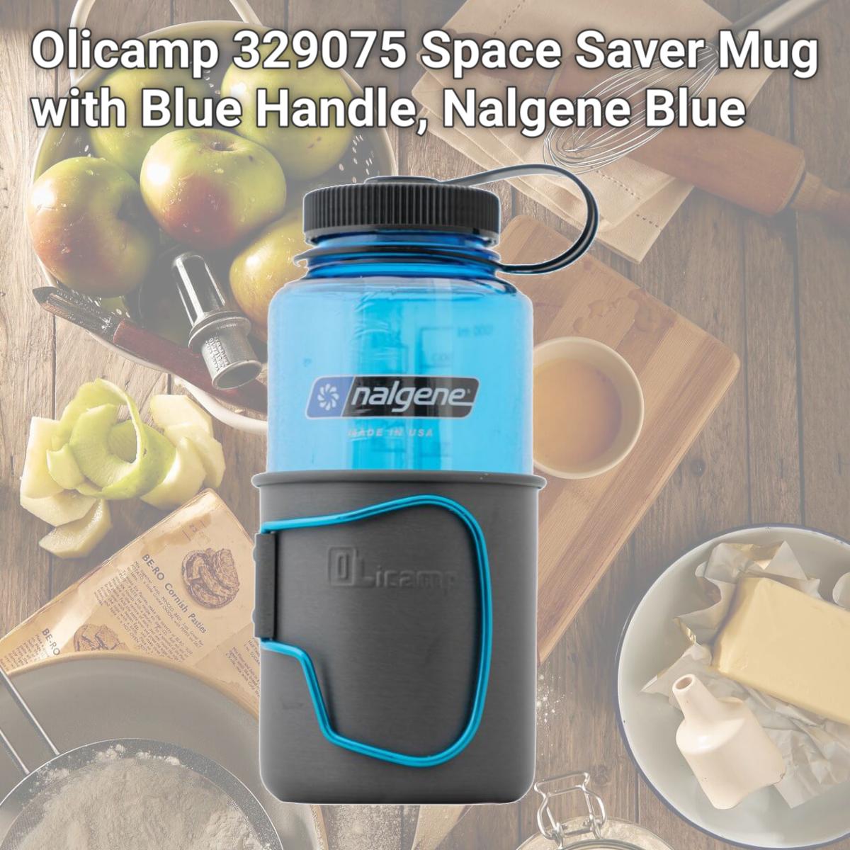 Picture of Olicamp 329075 Space Saver Mug with Blue Handle, Nalgene Blue