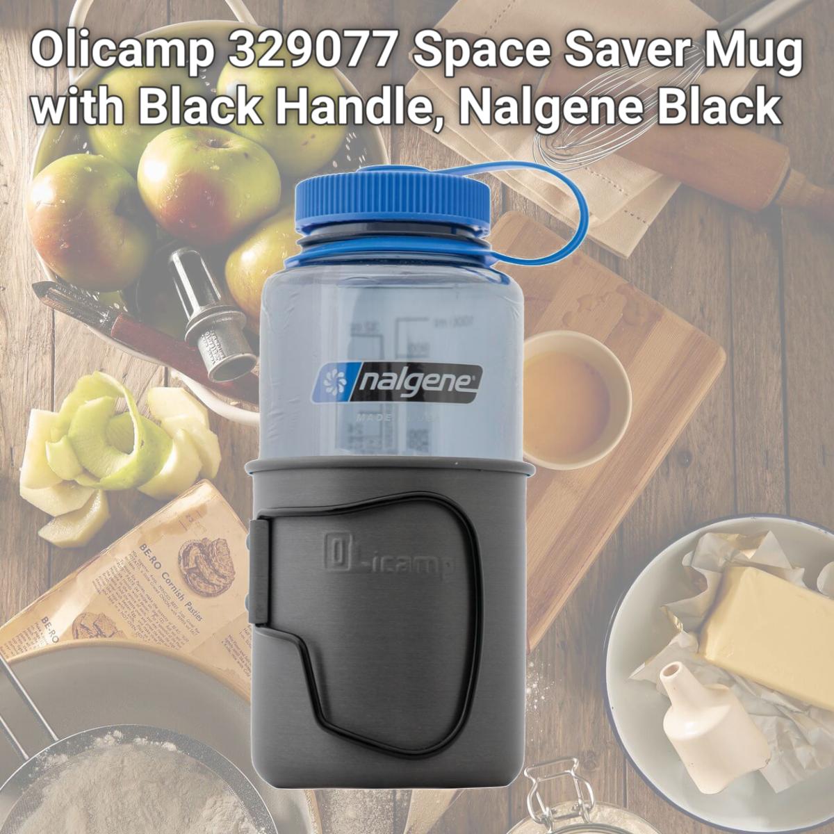 Picture of Olicamp 329077 Space Saver Mug with Black Handle, Nalgene Black