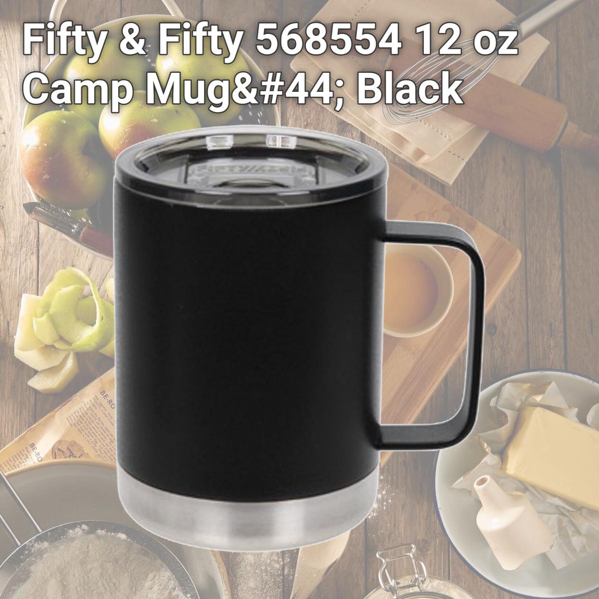 Picture of Fifty & Fifty 568554 12 oz Camp Mug, Black