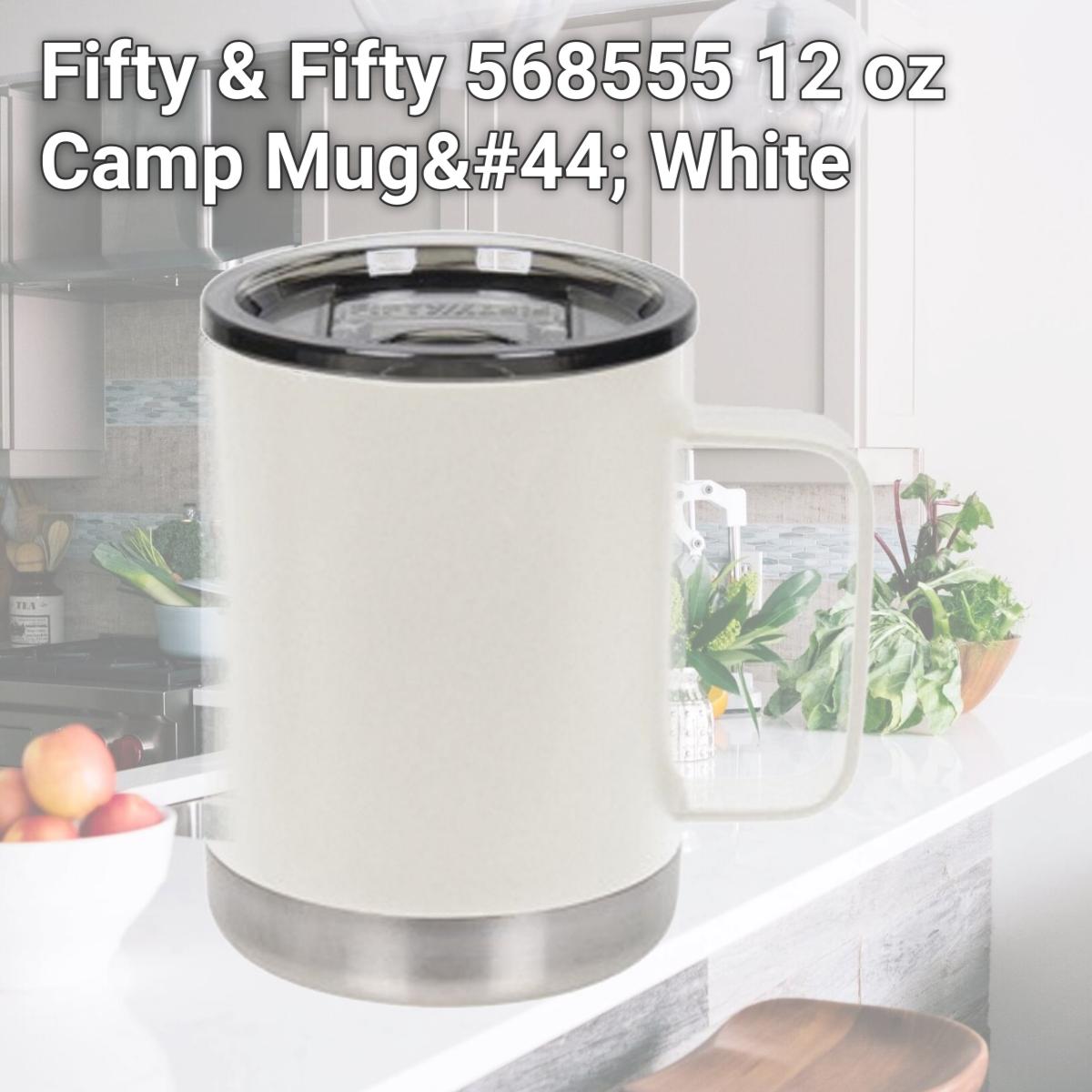 Picture of Fifty & Fifty 568555 12 oz Camp Mug, White