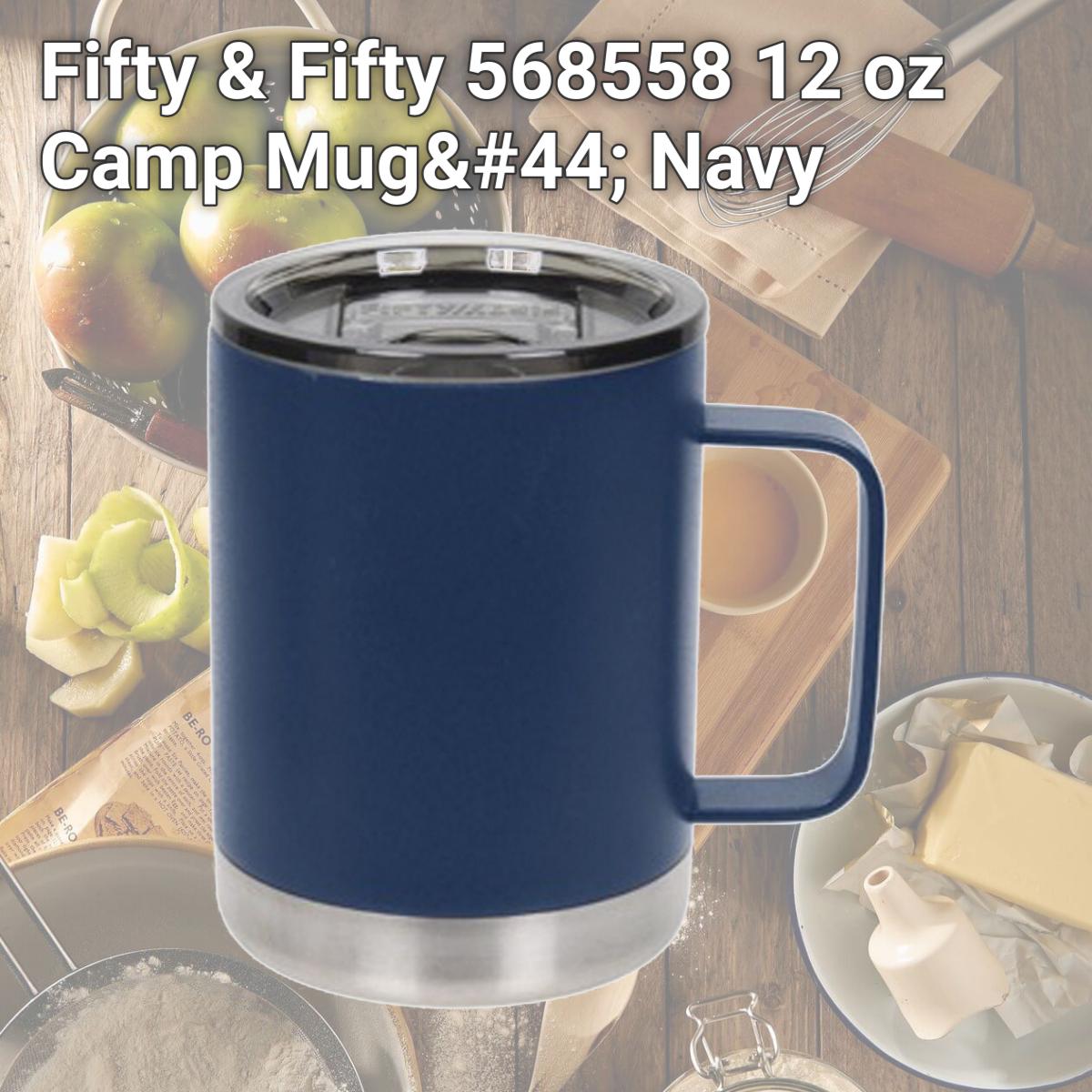 Picture of Fifty & Fifty 568558 12 oz Camp Mug, Navy