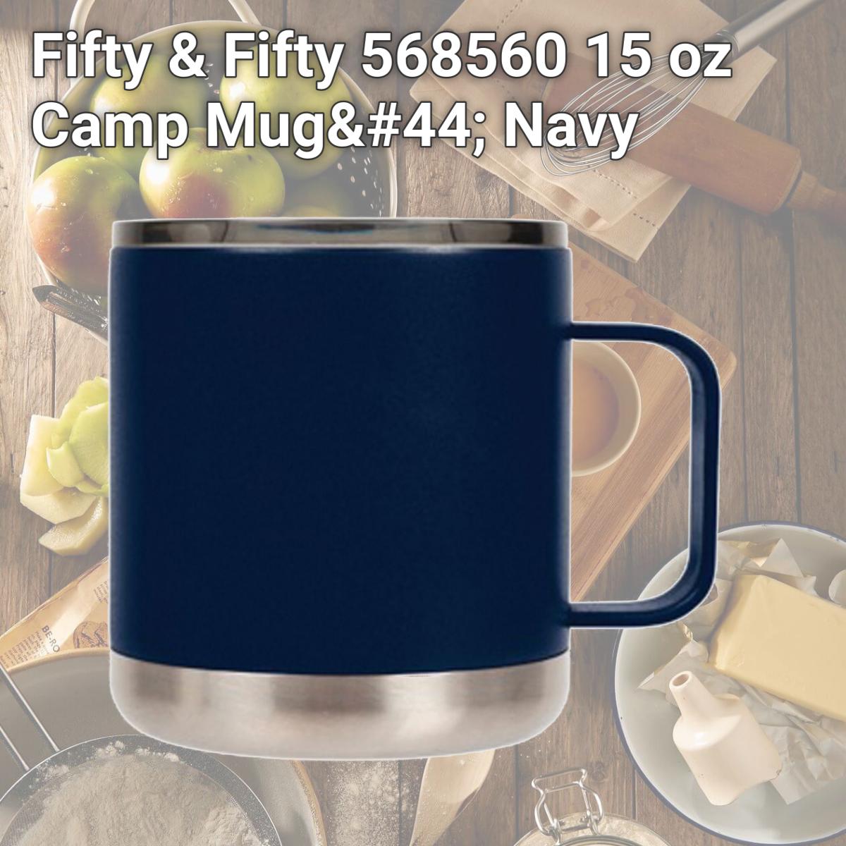 Picture of Fifty & Fifty 568560 15 oz Camp Mug, Navy