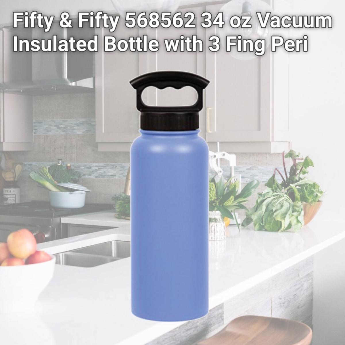 Picture of Fifty & Fifty 568562 34 oz Vacuum Insulated Bottle with 3 Fing Peri