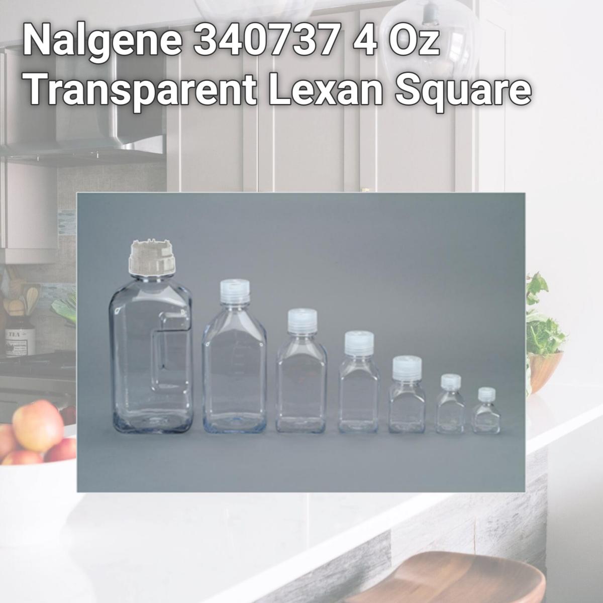 Picture of Nalgene 340737 4 Oz Transparent Lexan Square