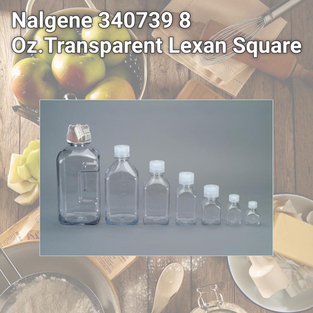 Picture of Nalgene 340739 8 Oz.Transparent Lexan Square