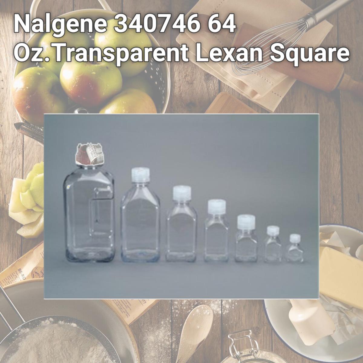 Picture of Nalgene 340746 64 Oz.Transparent Lexan Square