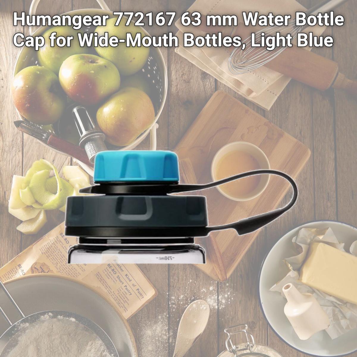 Picture of Humangear 772167 63 mm Water Bottle Cap for Wide-Mouth Bottles, Light Blue