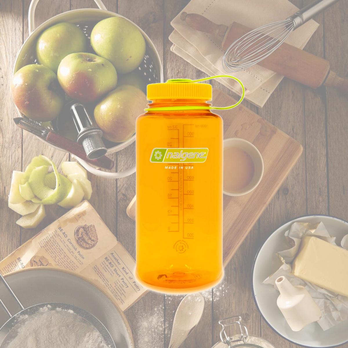 Picture of Nalgene 342862 16 oz Wide Mouth Sustain Water Bottle, Marmalade Orange