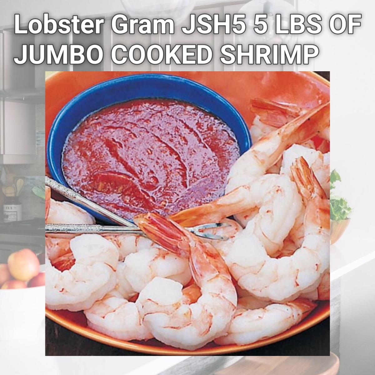 Picture of Lobster Gram JSH5 5 LBS OF JUMBO COOKED SHRIMP