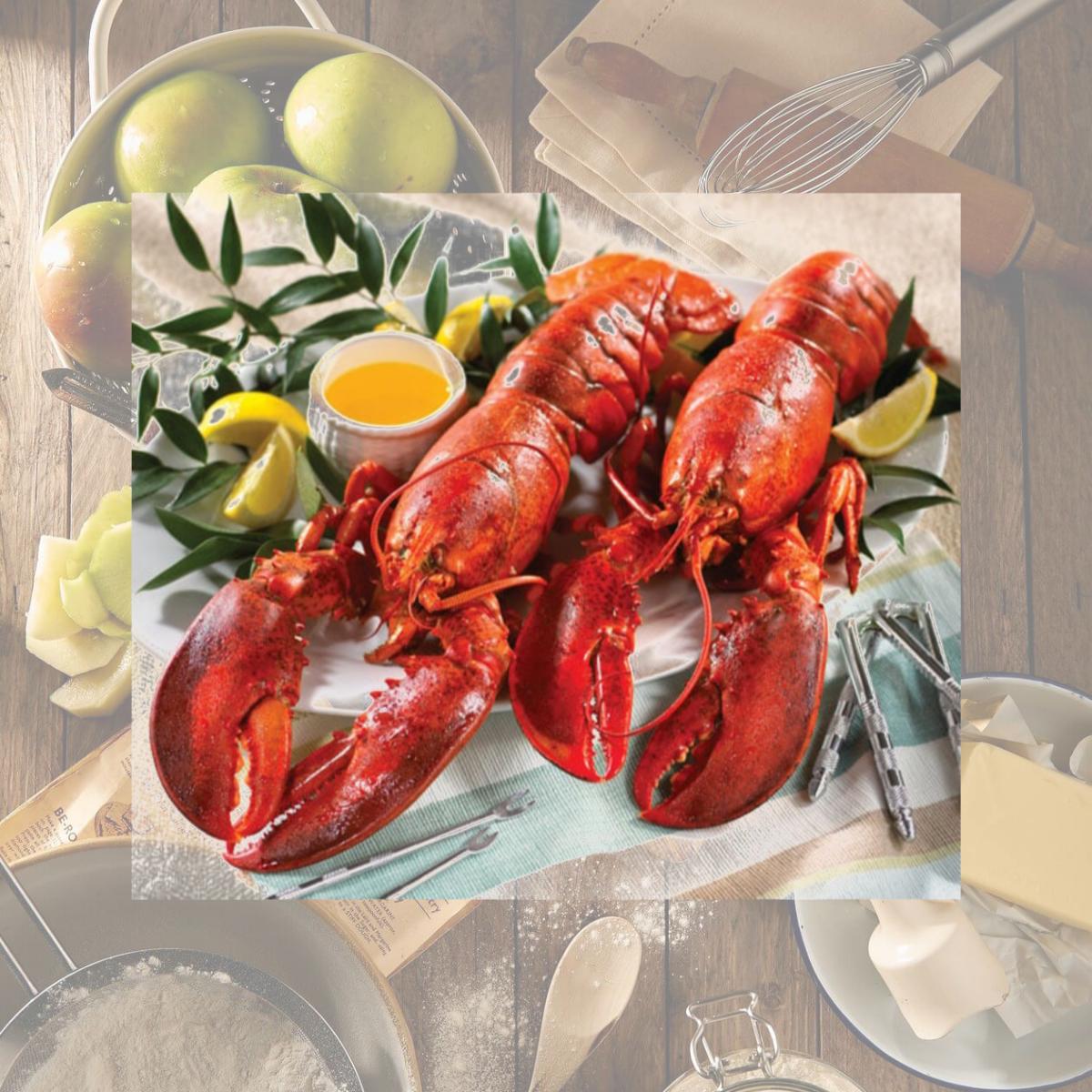 Picture of Lobster Gram LG4C LOBSTER GRAM DINNER FOR FOUR WITH 1 LB LOBSTERS