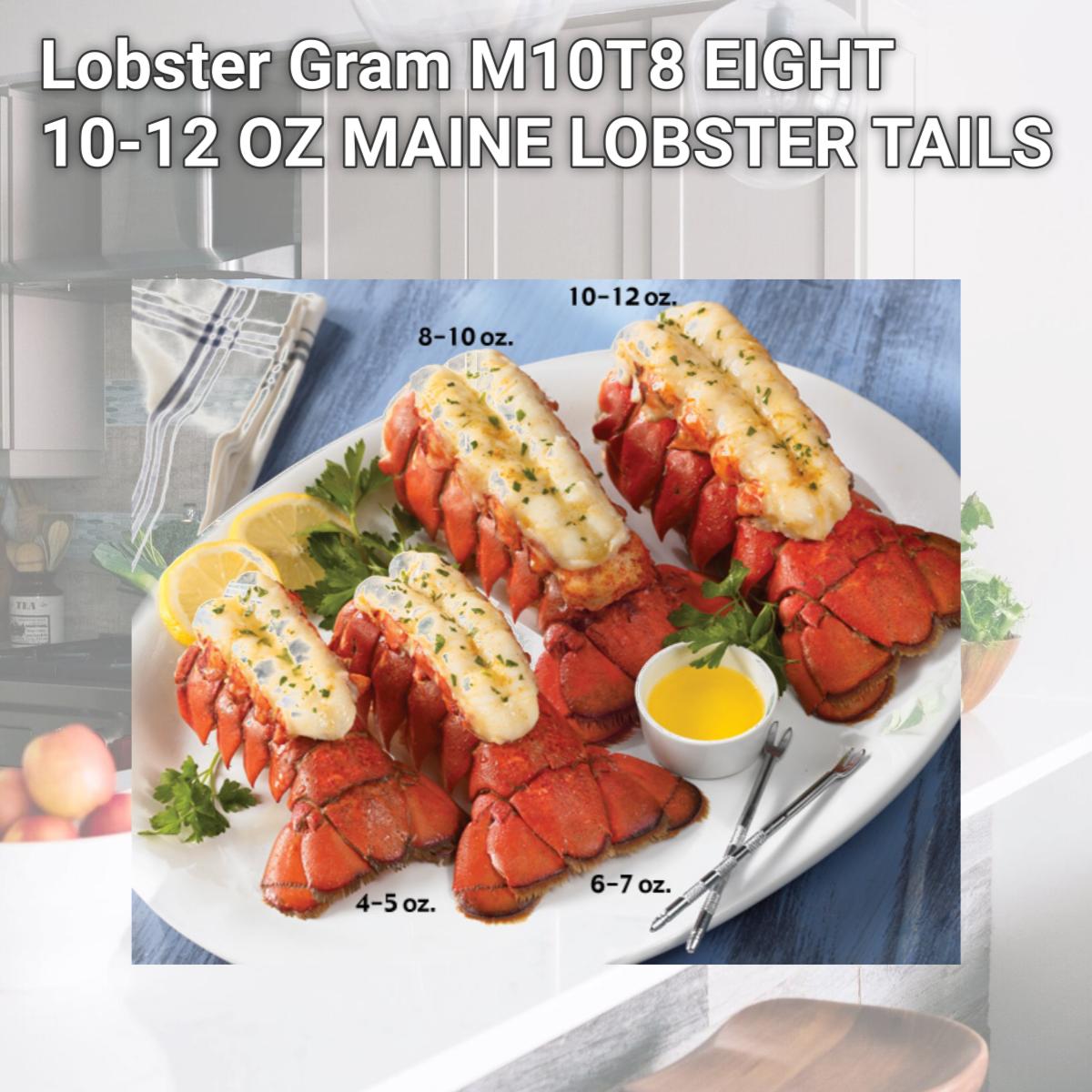 Picture of Lobster Gram M10T8 EIGHT 10-12 OZ MAINE LOBSTER TAILS