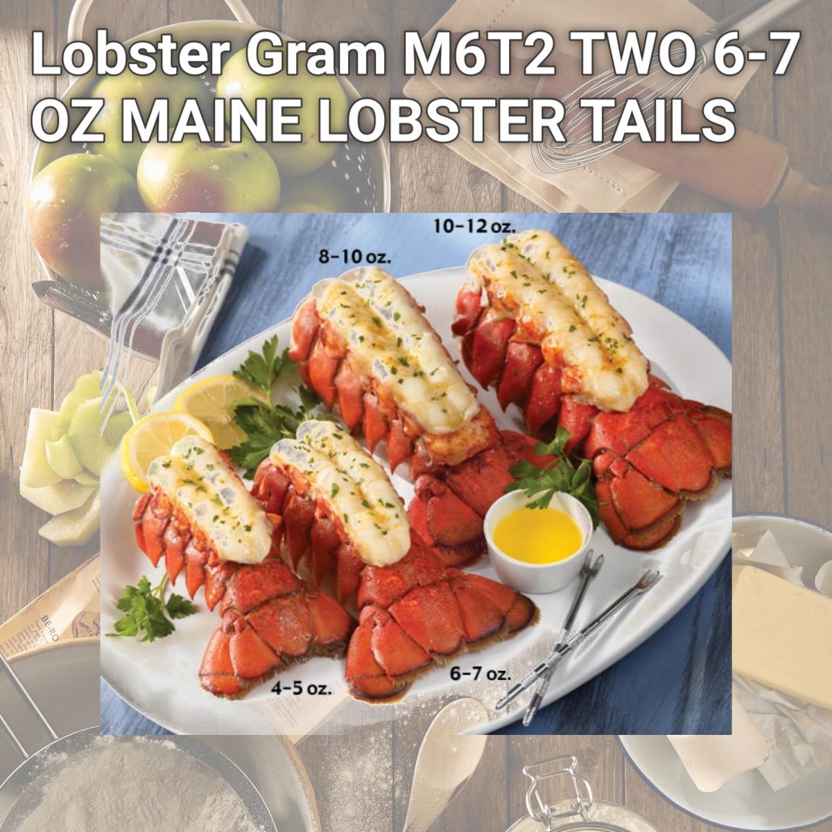 Picture of Lobster Gram M6T2 TWO 6-7 OZ MAINE LOBSTER TAILS