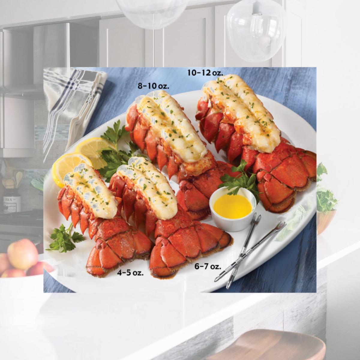 Picture of Lobster Gram M8T4 FOUR 8-10 OZ MAINE LOBSTER TAILS