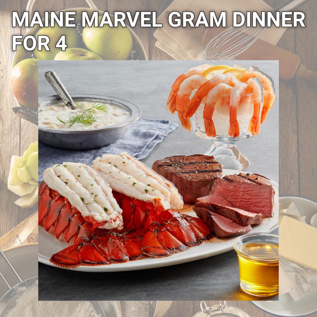 Picture of Lobster Gram MMGR4 MAINE MARVEL GRAM DINNER FOR 4