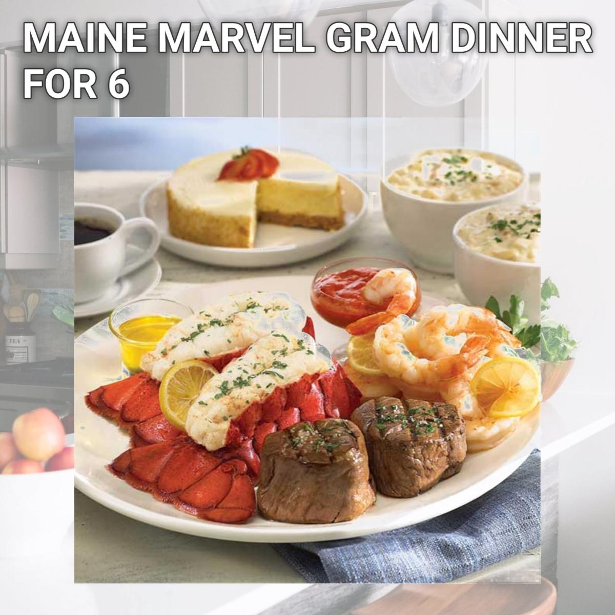 Picture of Lobster Gram MMGR6 MAINE MARVEL GRAM DINNER FOR 6