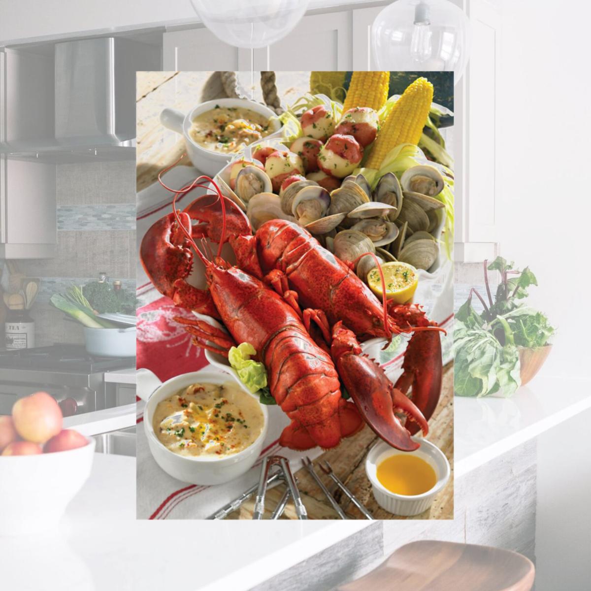 Picture of Lobster Gram MSGR2H MAINE SHORE CLAMBAKE GRAM DINNER FOR TWO WITH 1.5 LB LOBSTERS