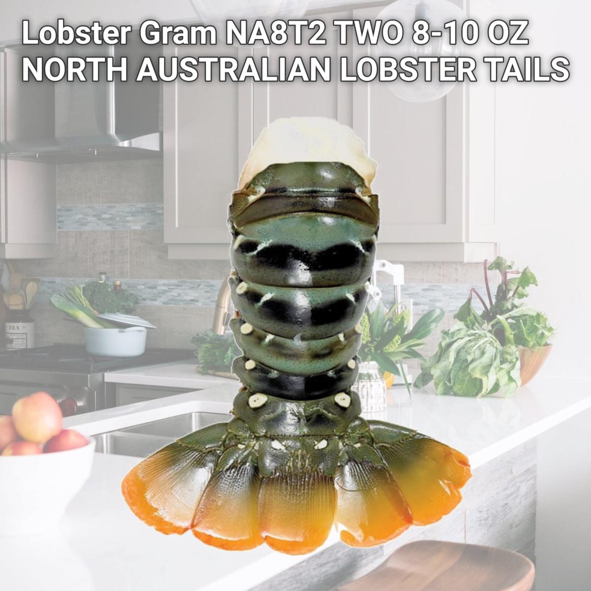 Picture of Lobster Gram NA8T2 TWO 8-10 OZ NORTH AUSTRALIAN LOBSTER TAILS