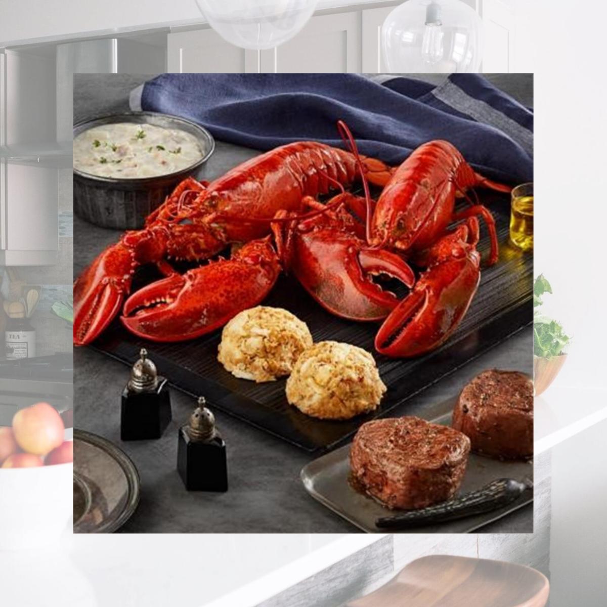 Picture of Lobster Gram PLZGR2C LOBSTERPALOOZA GRAM DINNER FOR TWO WITH 1 LB LOBSTERS